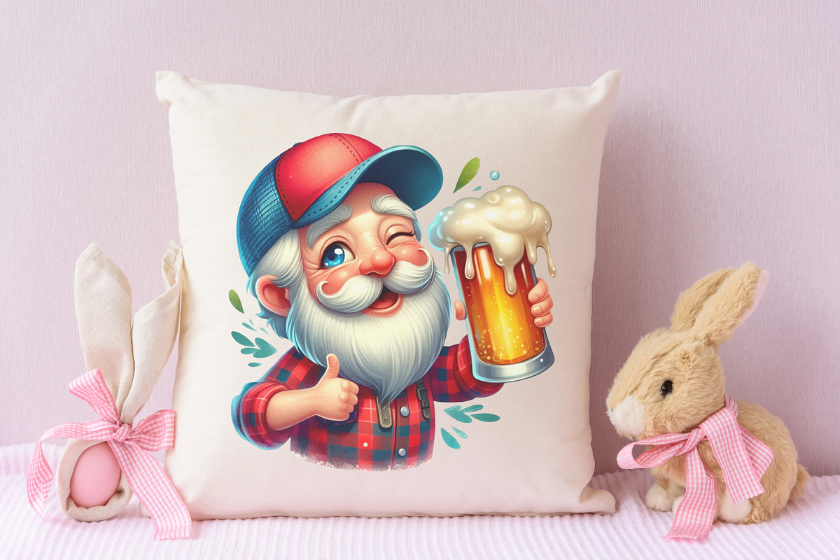 Funny Beer Loving Grandpa Clipart, an Illustration by RobertsArt (Photo 7 of 7)