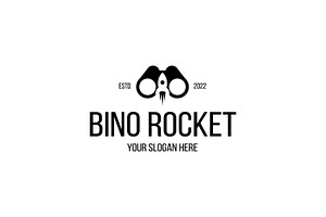 Binocular With Rocket Logo