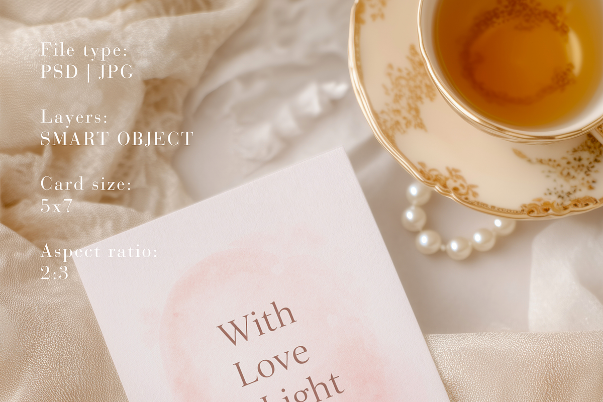 Rococo Easter Greeting Card Mockup, a Product Mockup by Serenefeeling (Photo 3 of 6)