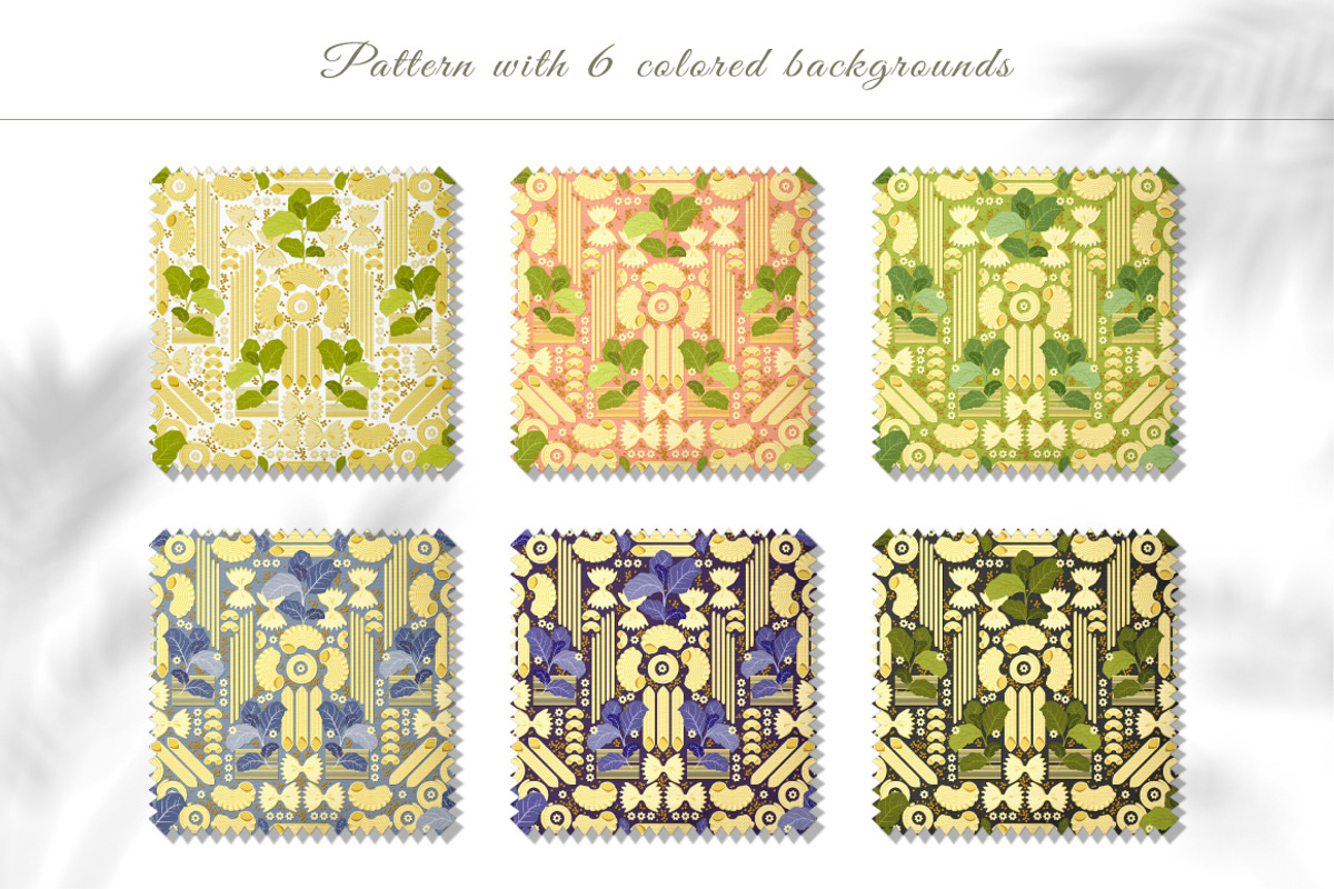 Seamless pattern of Italian pasta 3, a Pattern Graphic by Yummy (Photo 3 of 6)