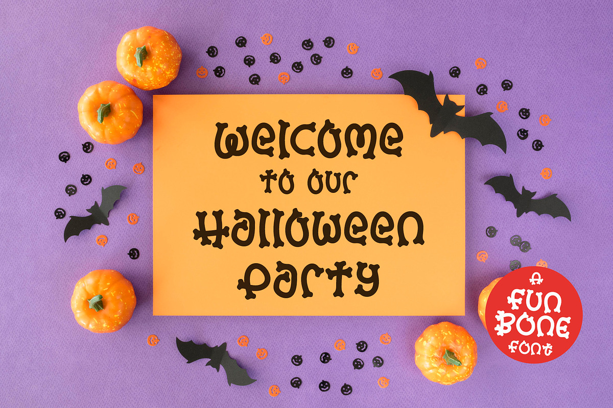 FUN BONE FONT | a Halloween Font, a Symbol Font by Little Type Factory (Photo 2 of 14)