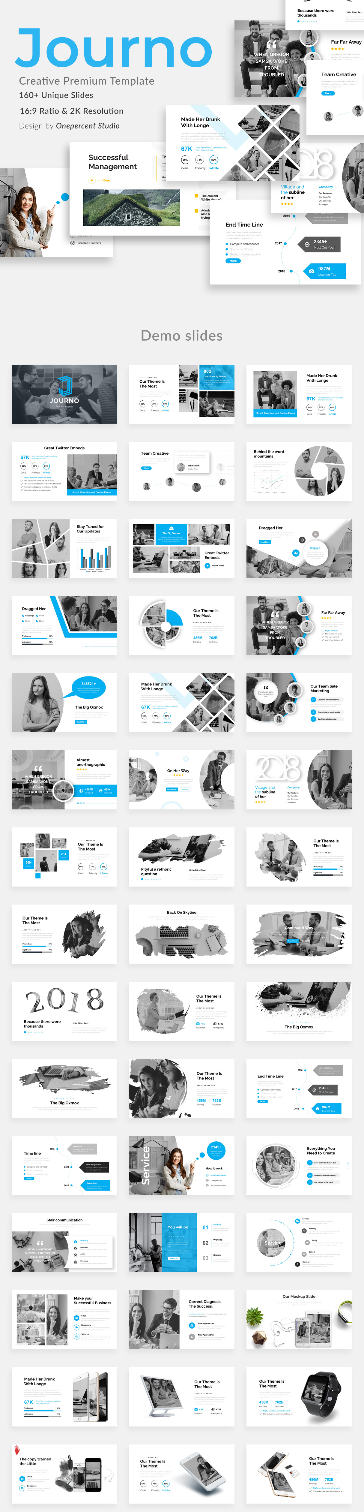 Journo Business Minimal Keynote by One Percent Studio  Creative Market