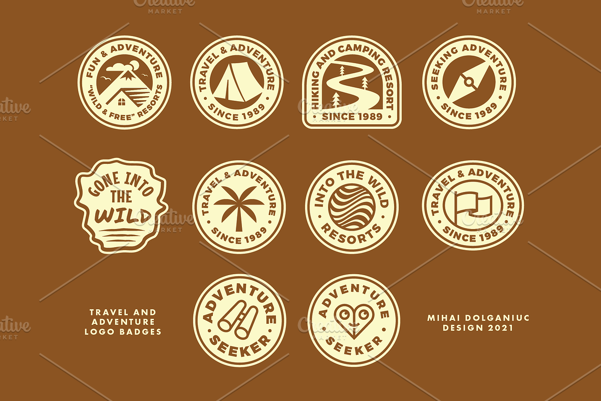 Travel & Adventure Editable Badges preview 4