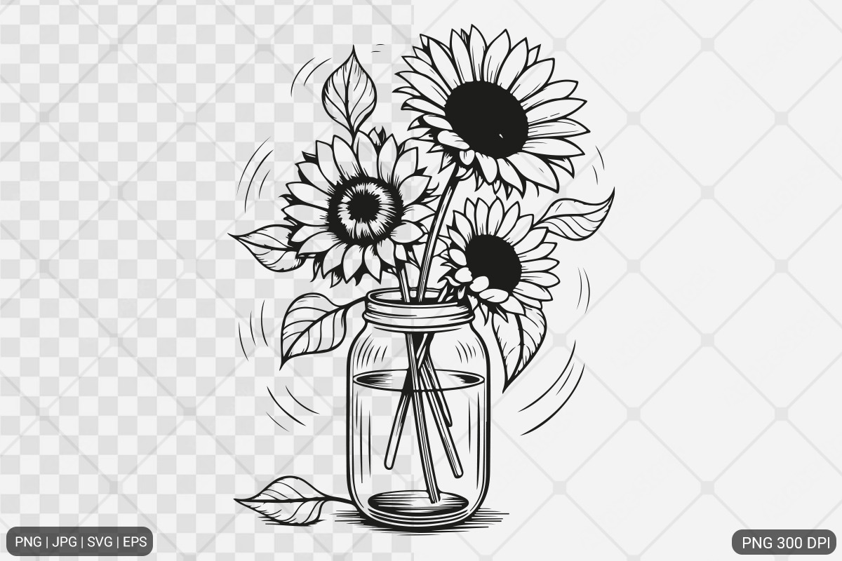 Sunflower SVG PNG Design Bundle, an Illustration by Actual Pixel (Photo 7 of 30)