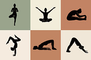 Yoga and Mindfulness Silhouettes, an Object Graphic by Designgrove (Thumbnail 1 of 6)
