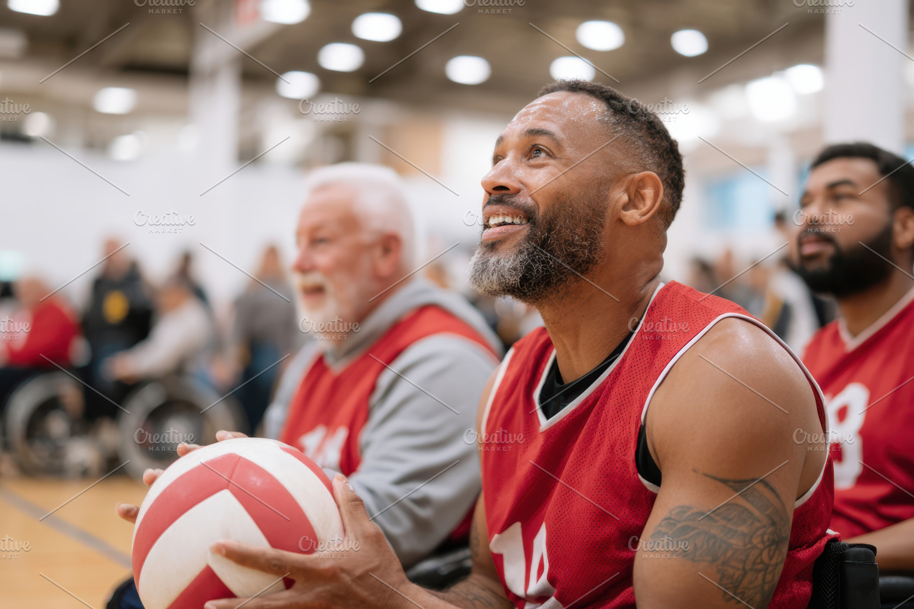 Wheelchair basketball athletes on the sidelines, a Sports & Recreation Photo by AlyaAnd