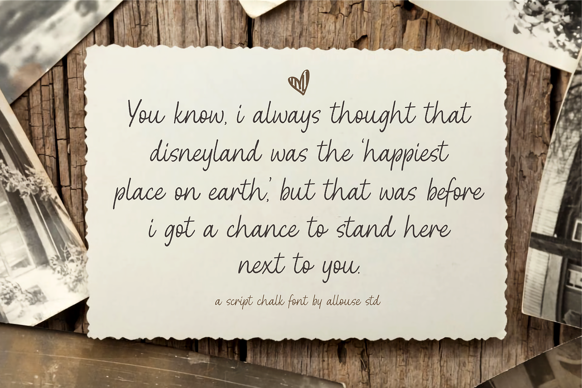 Worldchalk A Script Chalk Font, a Script Font by Allouse Studio (Photo 8 of 10)