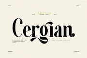 Cergian Elegant Ligature Serif Font, a Serif Font by Perfectype (Thumbnail 1 of 6)