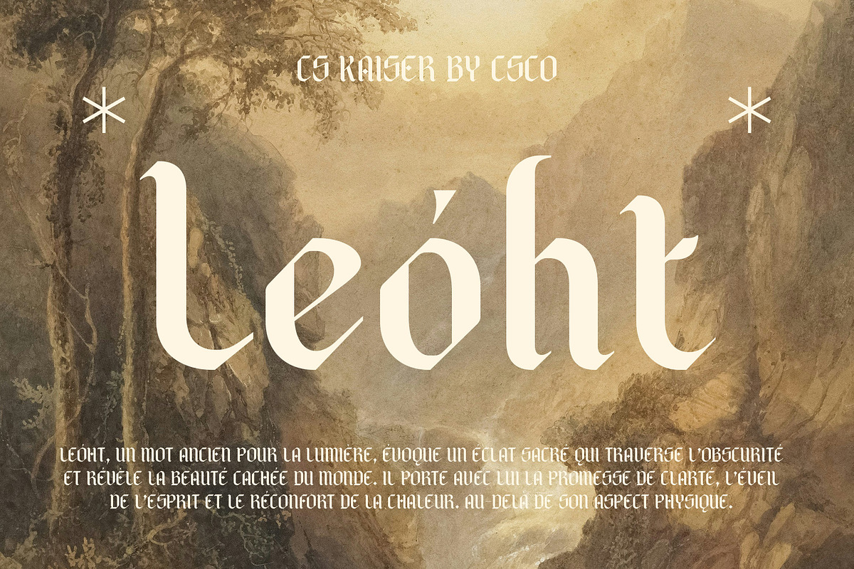 CS Kaiser – Gothic Font, a Sans Serif Font by Craft Supply Co. (Photo 6 of 8)