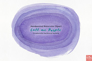 Watercolor Clipart Call me Purple, a Texture Graphic by LittleAcornGraphics (Thumbnail 8 of 9)