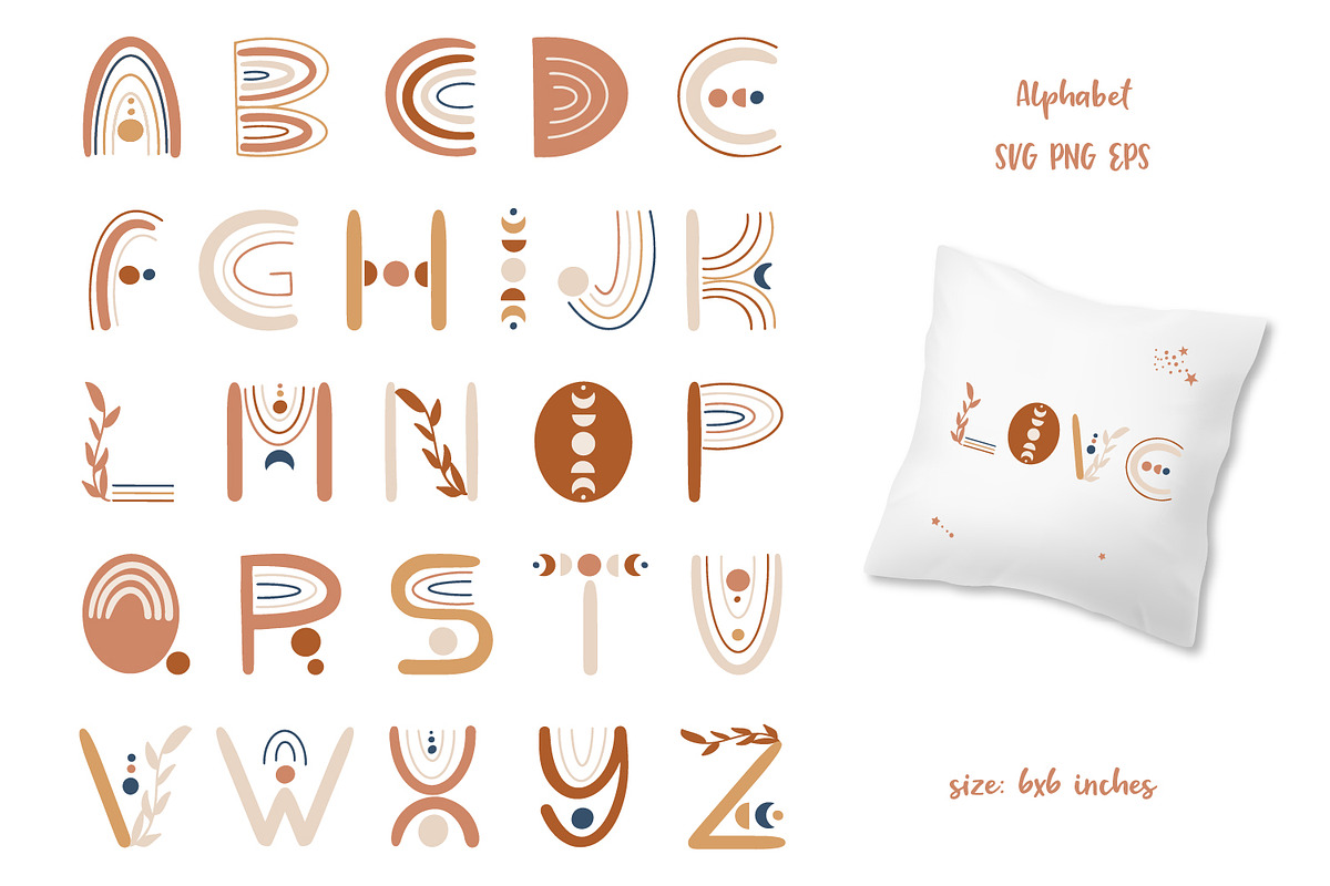 Boho Rainbow Bundle Collection., a Decorative Illustration by DearLetters (Photo 3 of 10)