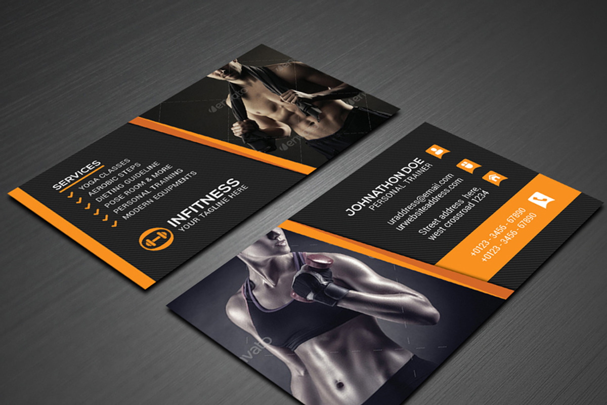 Fitness Business Card, a Business Card Template by Creative_Arts (Photo 2 of 4)
