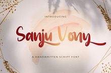 Sanju Vony - Handwritten Font