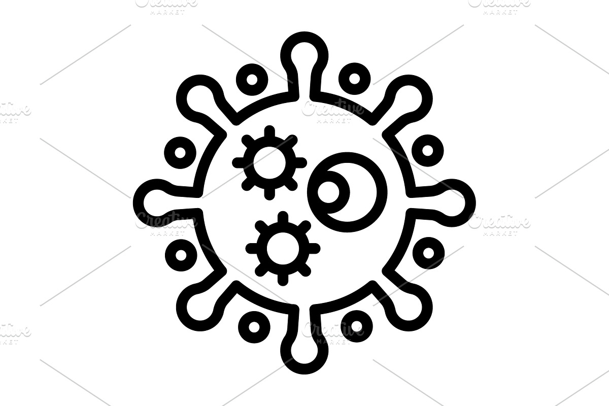 Virus infection black icon, an Outline Icon by Creative priyanka