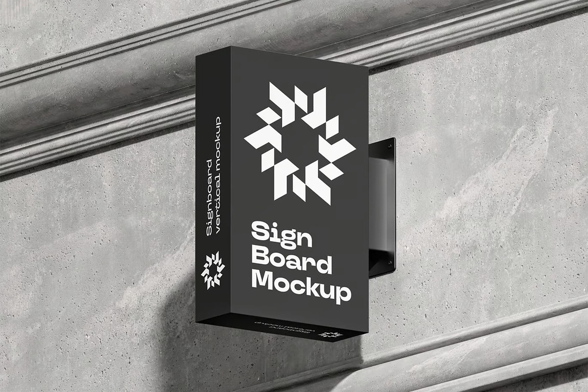 Signboard Vertical Mock-up, an Advertising Mockup by zippypixelstudio (Photo 10 of 14)