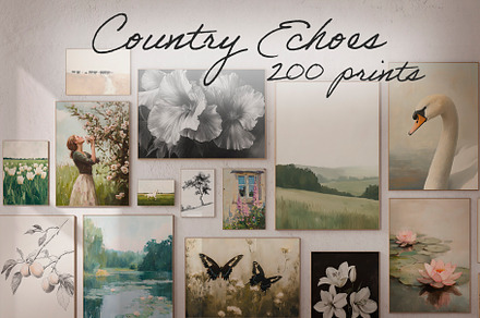 Country Echoes. Print & Poster Set, a Background Graphic by Lidberia