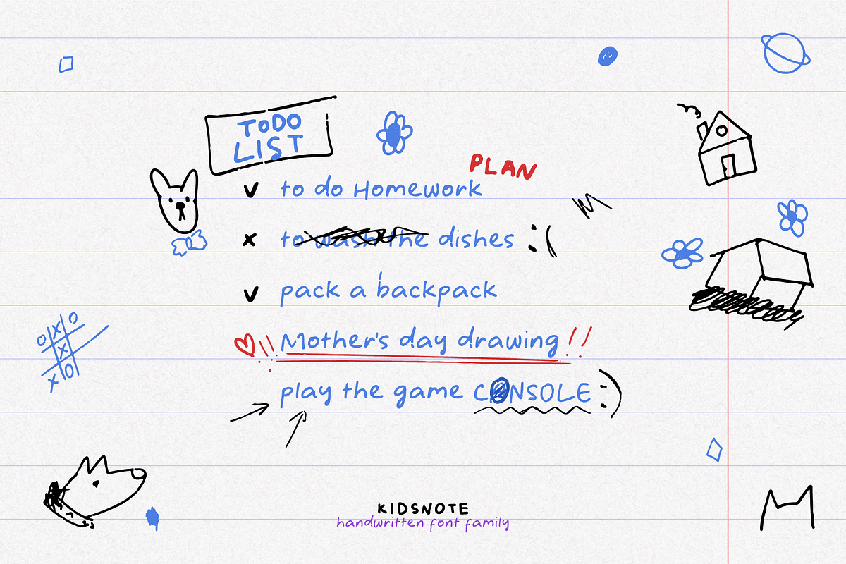 KIDSNOTE. Different Fonts Set +EXTRA, a Symbol Font by Luxfont (Photo 2 of 9)