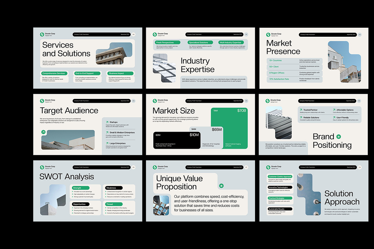PEONA | Clean Company Profile PowerP, a Presentation Template by Neermana (Photo 3 of 4)