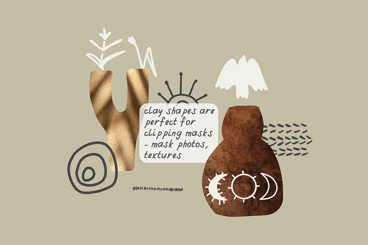 296 FOLK POTTERY CLIPARTS MYSTIC SET, an Object Illustration by JuDesign (Photo 16 of 24)