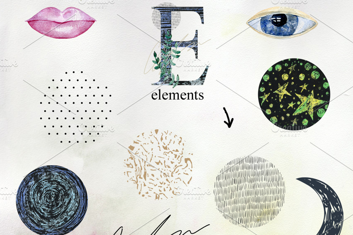 Abstract and floral collection., a Decorative Illustration by TaPilipa (Photo 7 of 13)