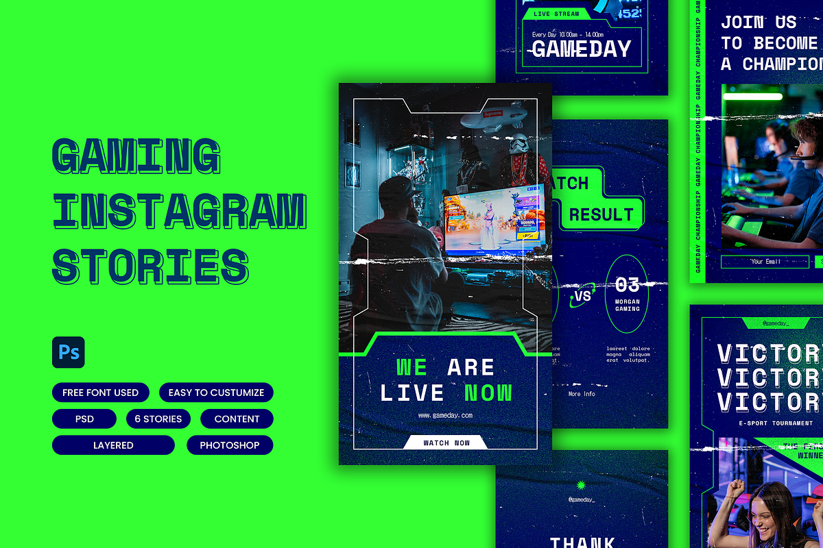 Gaming Instagram Stories Template, a Social Media Template by Healltica.std (Photo 1 of 4)