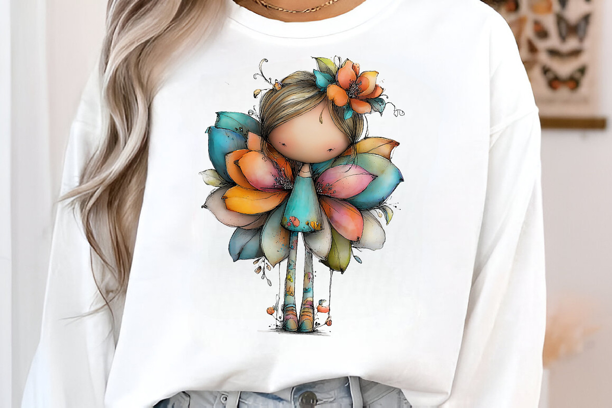 Whimsical spring fairy clipart, an Illustration by SinaCreation (Photo 9 of 11)