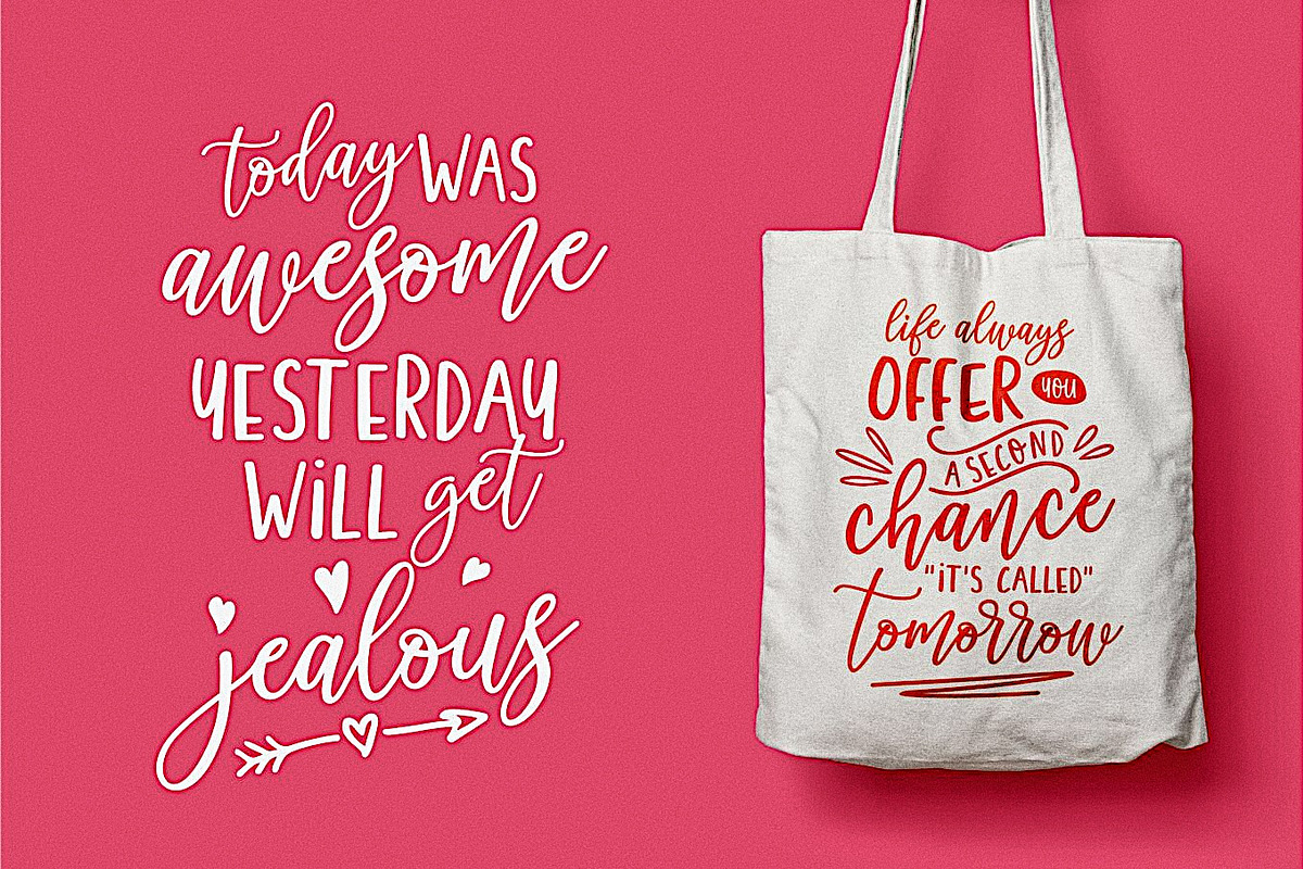 Sale 20% Cattieshine - Font Duo, a Script Font by Anatadesign (Photo 7 of 22)