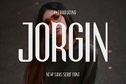 Jorgin, a Sans Serif Font by riotama85 (Thumbnail 1 of 5)