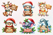 Merry Christmas Animals Clipart, an Illustration by Dream Creation (Thumbnail 4 of 7)