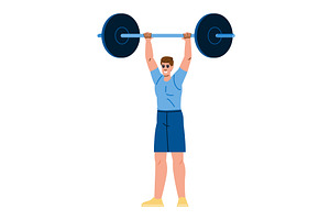 Determined male athlete lifting, a Sport Illustration by pikepicture