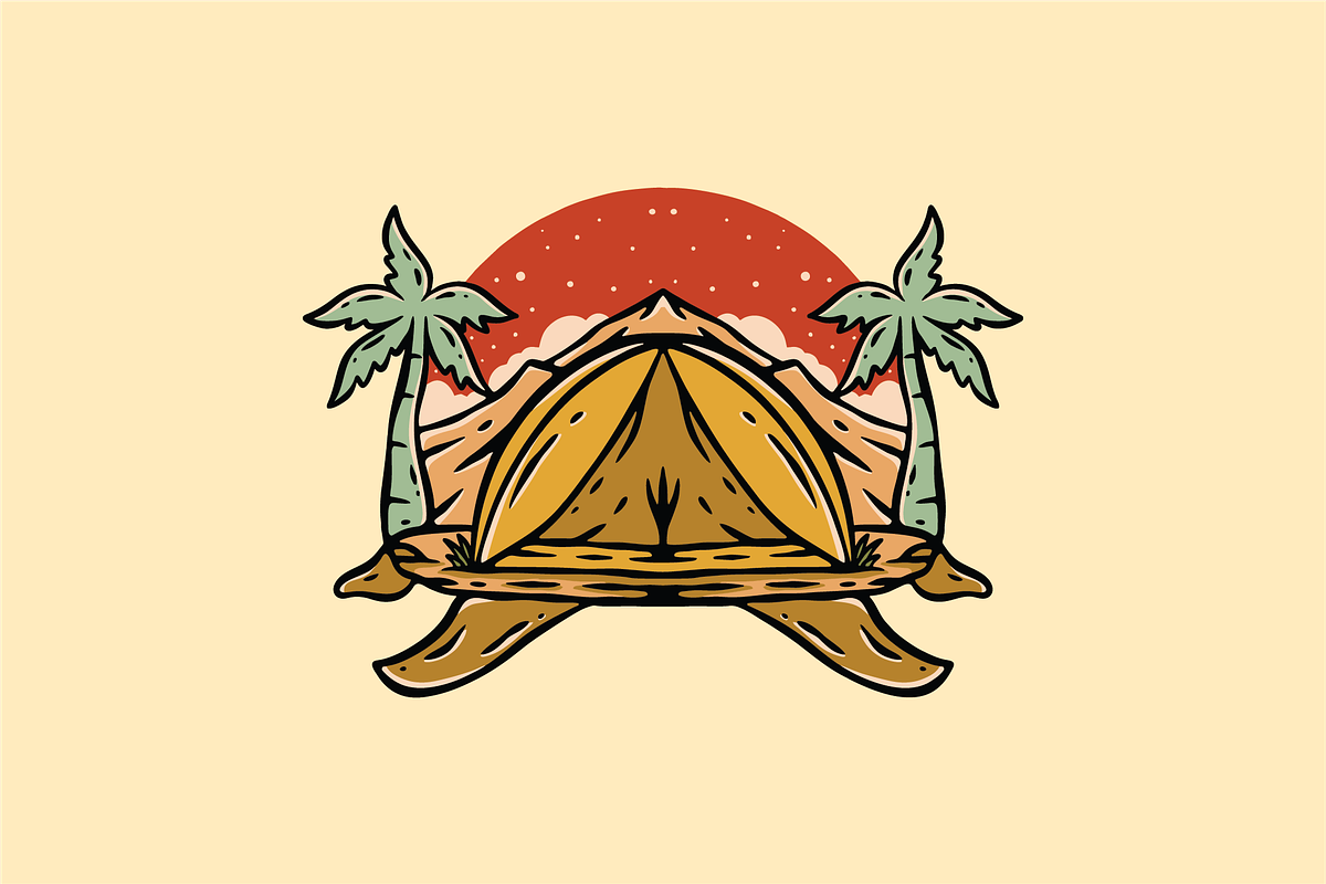 Tented Adventure in the Mountains, an Object Illustration by nomlimo.com (Photo 1 of 2)
