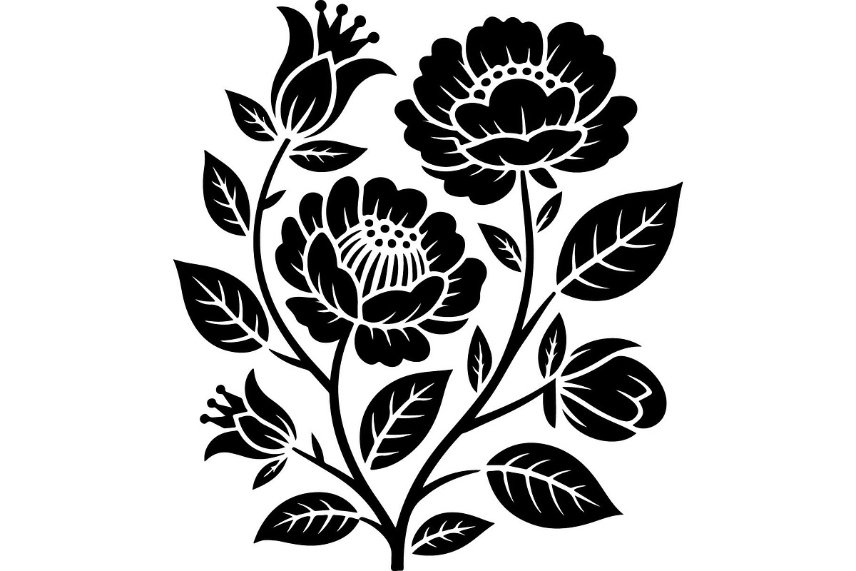 Elegant Floral Silhouette Set, an Object Graphic by Creativeshirt (Photo 4 of 13)