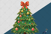 Glitter Christmas Tree Coquette Bow, an Illustration by Creative Art (Thumbnail 5 of 6)