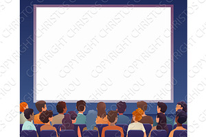Audience People Presentation Screen, a Person Illustration by Christos Georghiou