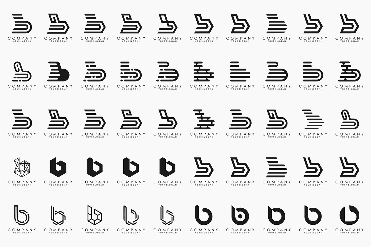 set of letter B logo design vector, a Branding & Logo Template by BARONSTD (Photo 2 of 4)