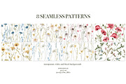 Meadow flowers watercolor patterns, a Pattern Graphic by ArtPavo (Thumbnail 7 of 10)