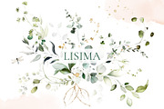 Green watercolor herbs, leaves, a Decorative Illustration by Lisima (Thumbnail 11 of 19)