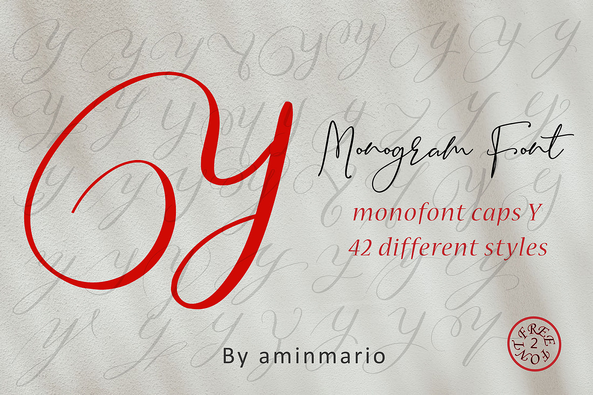 MONOGRAM Y | Monofont caps Y