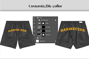 Leather shorts mockup, a Bottom Mockup by Barmecide Mockup Studio (Thumbnail 3 of 3)