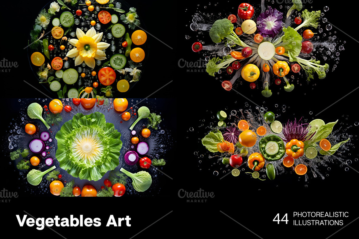 Vegetables Art - 63 images, a Food & Drink Photo by Handmadefont (Photo 6 of 12)