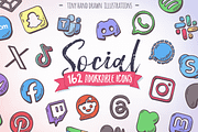 Hand-drawn Social Media Icons, a Solid Icon by Good Stuff No Nonsense (Thumbnail 1 of 13)
