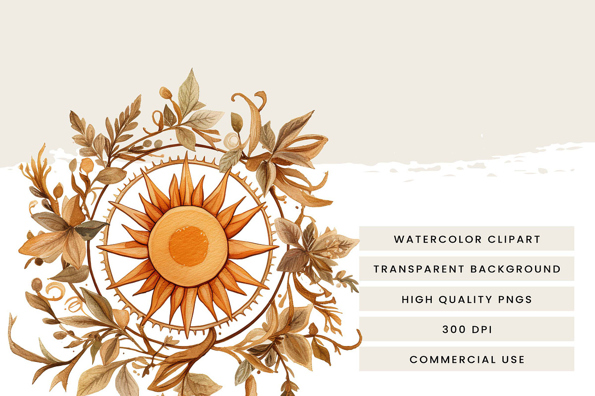 Watercolor Astrological Clipart, an Object Illustration by Design Scotch (Photo 6 of 7)