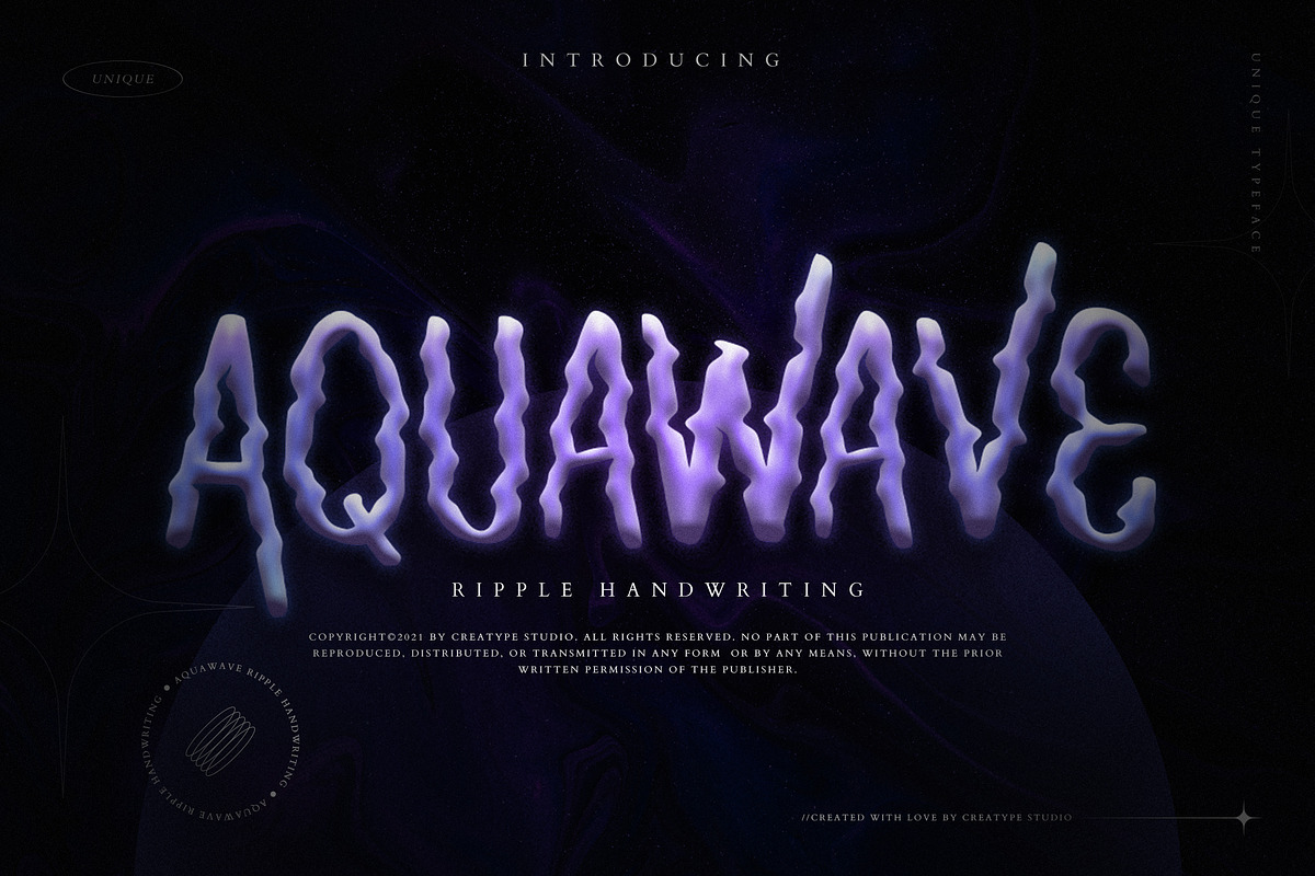 Aquawave Ripple Handwriting, a Font by Creatype Studio (Photo 1 of 9)
