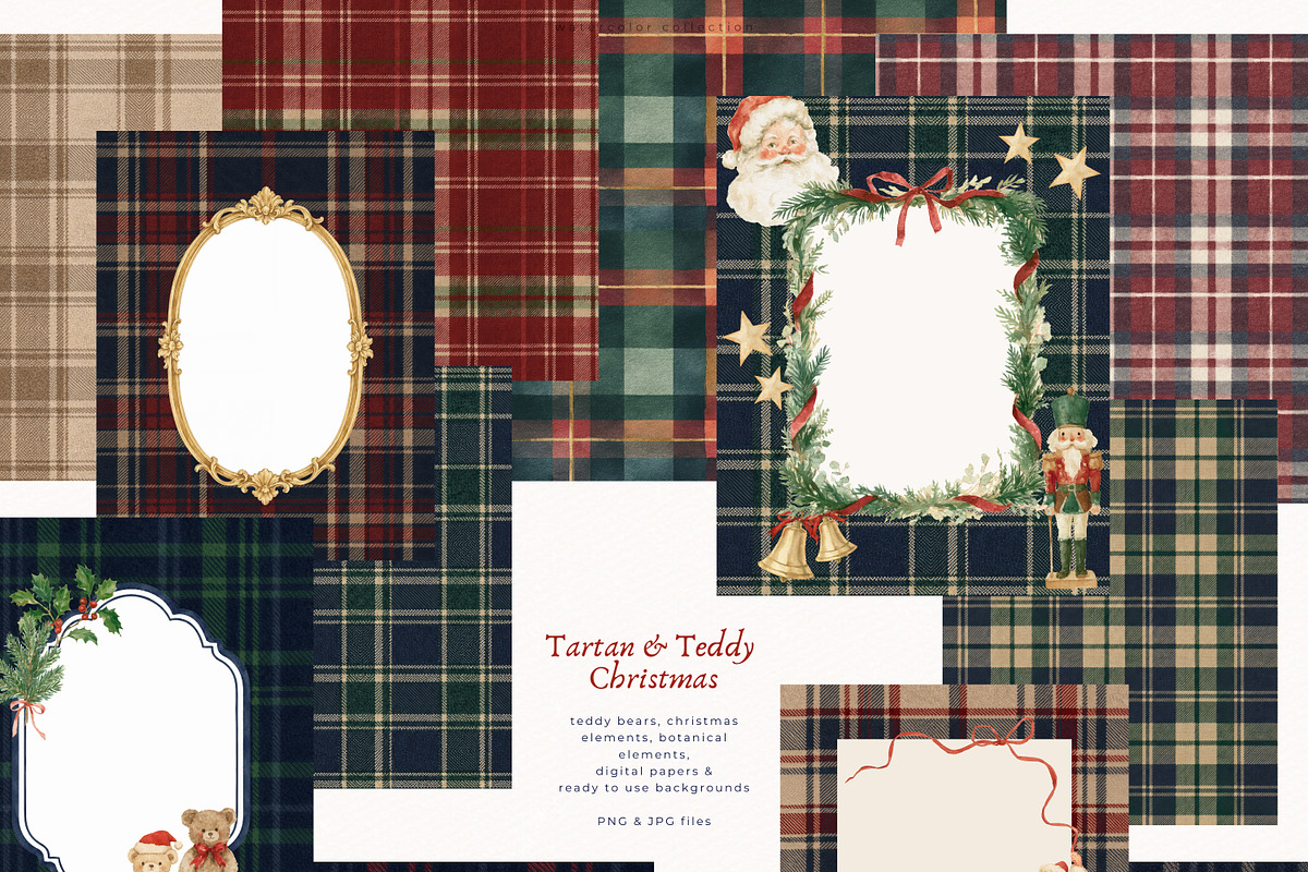 Tartan & Teddy Christmas, a Seasonal Illustration by PeDe Designs (Photo 4 of 7)