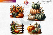 Rustic Harvest Fall clipart set, a Seasonal Illustration by ThatsDesignArt (Thumbnail 10 of 10)