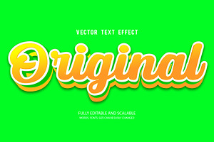 Original Vector 3D Editable Text