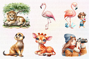 Cute Zoo Clipart, an Illustration by CreationArt (Thumbnail 3 of 5)