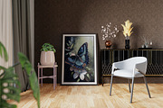 9 Watercolor Butterflies, a Wallpaper Graphic by DigitalFad (Thumbnail 5 of 6)