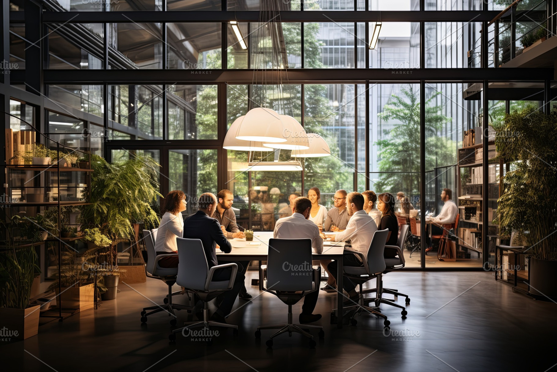 Business people working together in, a Business Photo by Pixeness
