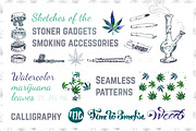Weed. Stoner gadgets & accessories, a Healthcare Illustration by Margo Miller (Thumbnail 1 of 45)
